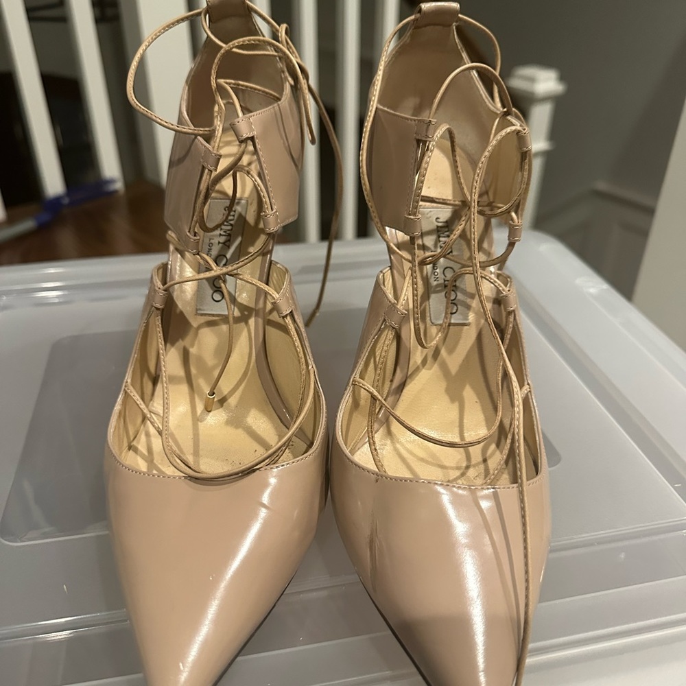 Jimmy choo lace up pointed toe pump